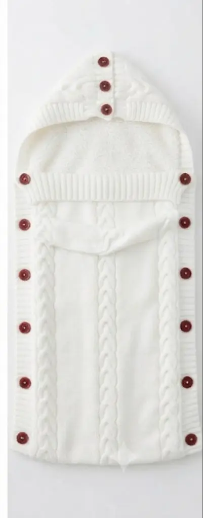 Cozy Cable-Knit Baby Sleeping Bag & Stroller Wrap - View 3