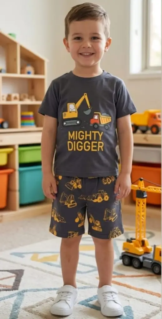 Mighty Digger Tee & Shorts