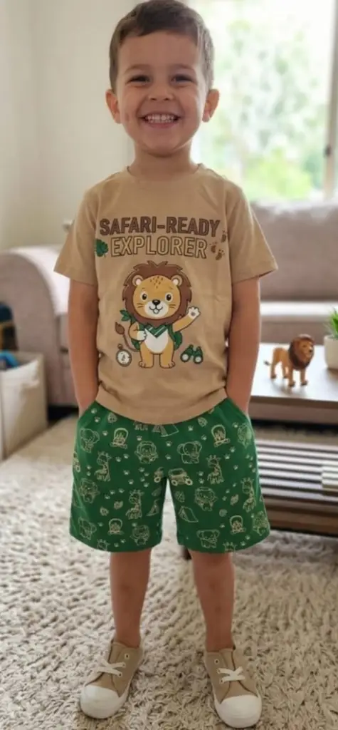 Safari-Ready Explorer Tee & Shorts