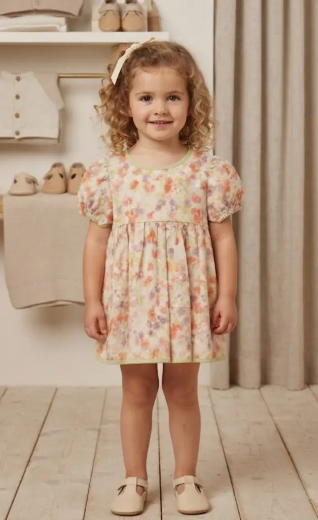 Sunset Blossom Floral Dress - View 2
