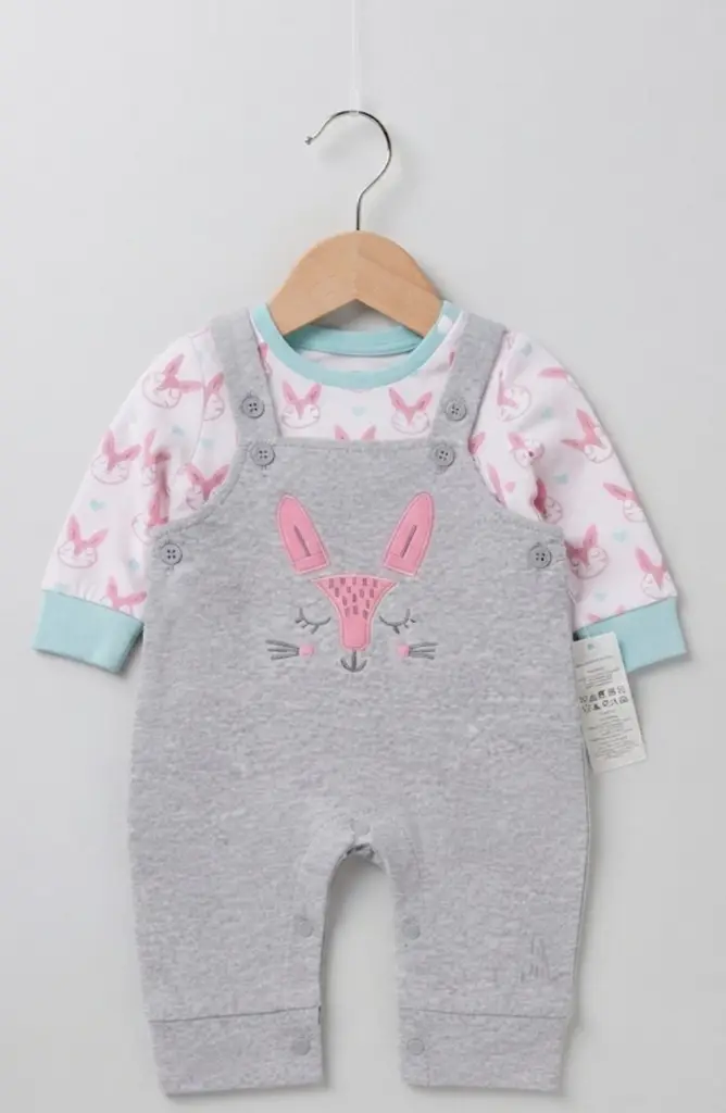 Charming Bunny Dungaree & Tee Set - View 2
