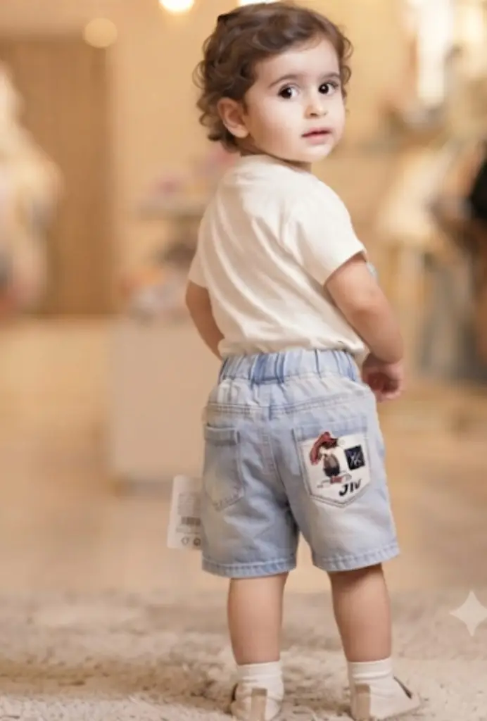 Little Explorer Elephant Tee & Denim Shorts Set - View 2