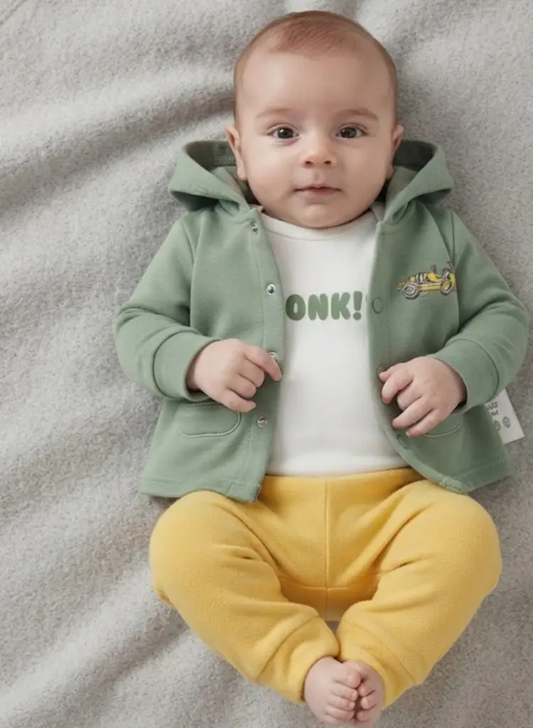 Car-Themed Hooded Jacket, Bodysuit & Pants Set - View 2