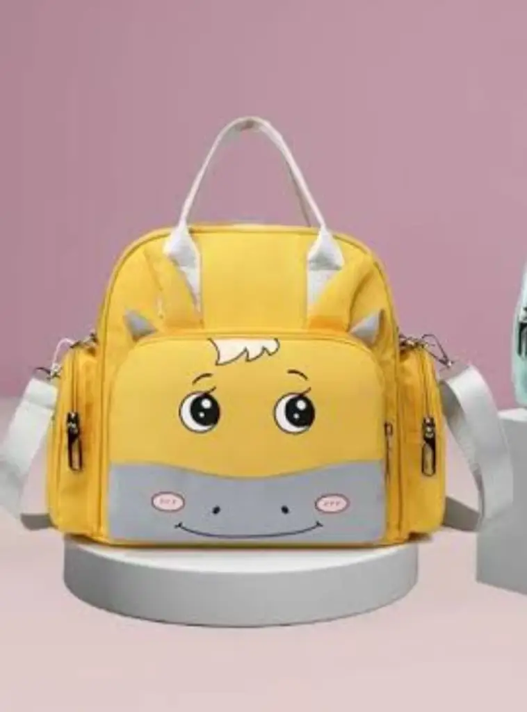 Little Ones Bright Yellow Cute Animal 3D Ears Multi-Function Kids' Backpack & Diaper Bag
