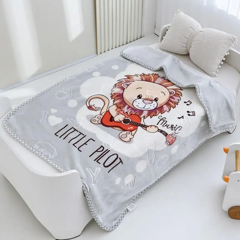 ​Little Pilot Musical Lion Kids' Fleece Blanket
