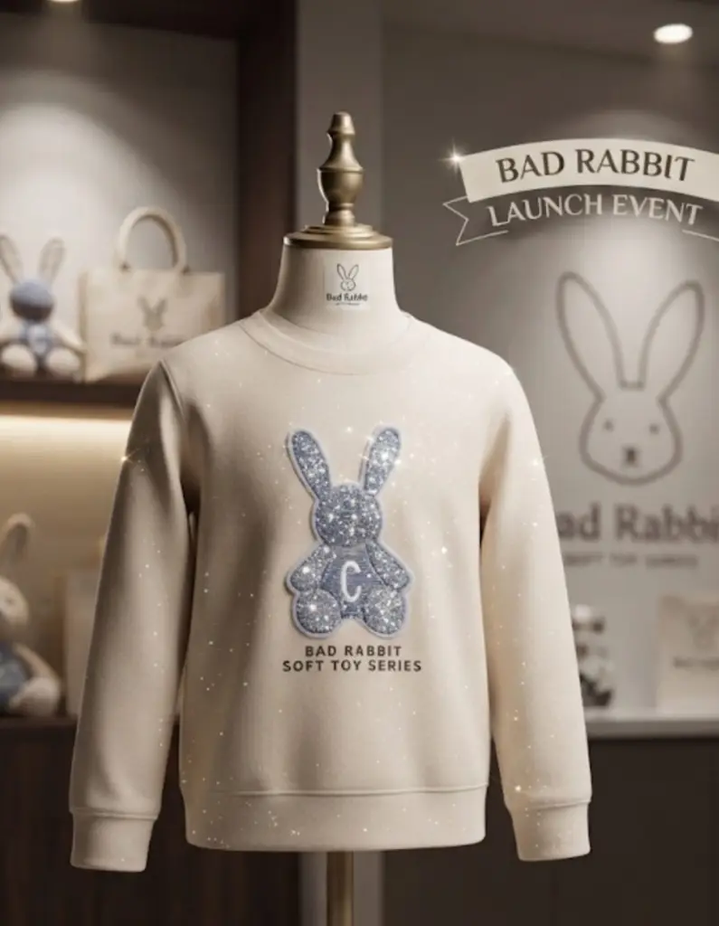 'Bad Rabbit' Sequined Appliqué Sweatshirt - View 2