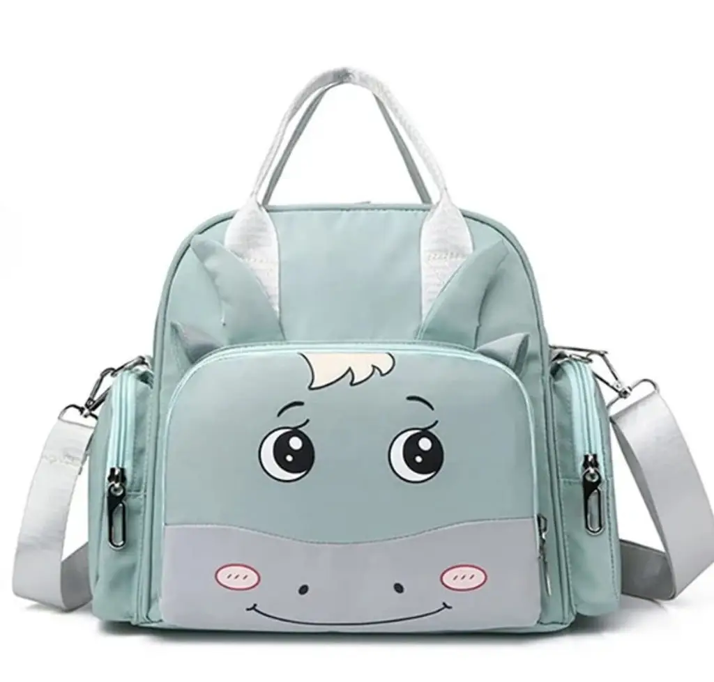 Little Ones Mint Green Cute Animal 3D Ears Multi-Function Kids' Backpack & Diaper Bag - View 2