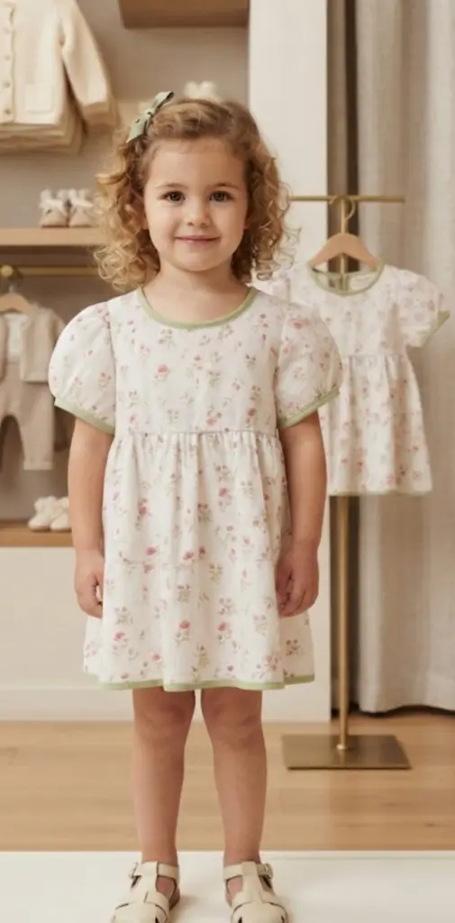 Vintage Rose Floral Dress - View 2