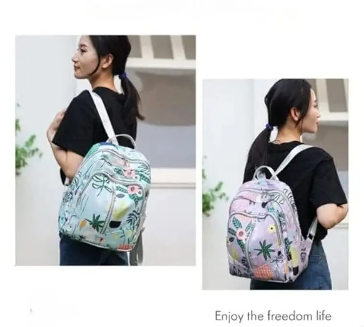 Lilac Botanical Multi-Function Baby Diaper Backpack - View 5