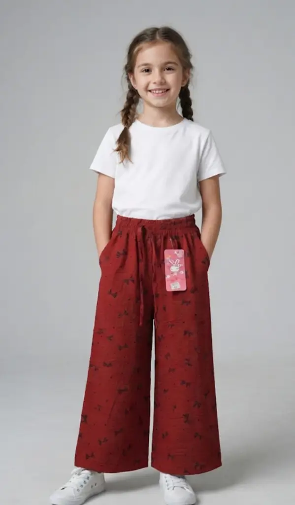 Printed Wide-Leg Trousers - View 4