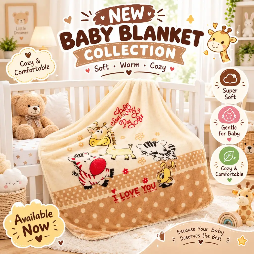 Safari Dreams Ultra-Plush Baby Blanket