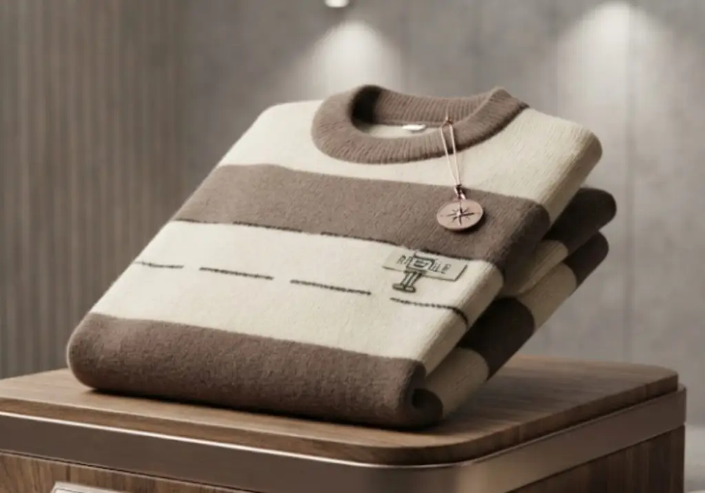 Earth-Tone Striped Knit Sweater for Boys & Girls - View 6