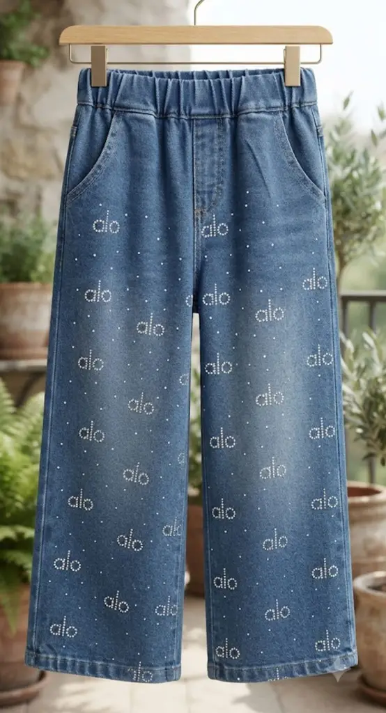 The 'Mini-Alo' Denim Chic Outfit Set - View 2