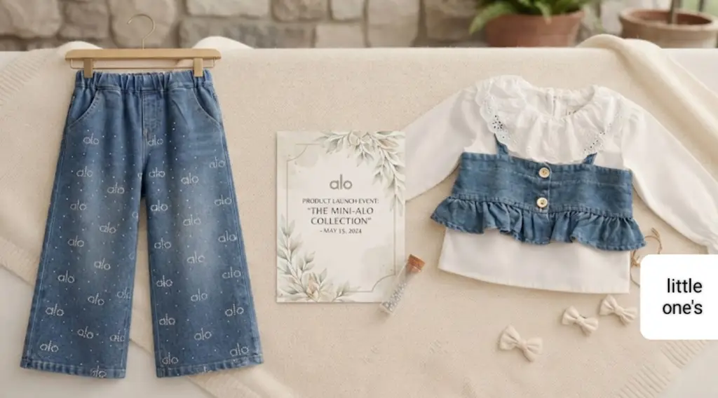 The 'Mini-Alo' Denim Chic Outfit Set - View 3